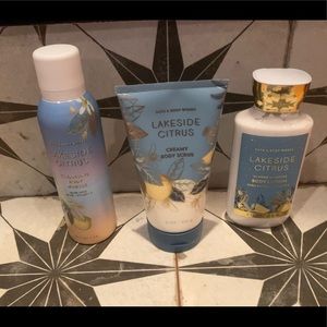 Bath & Body Works Lakeside Citrus  Body Lotion Body Scrub Cleansing Body Mouse